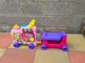 vtech push and ride alphabet train pink